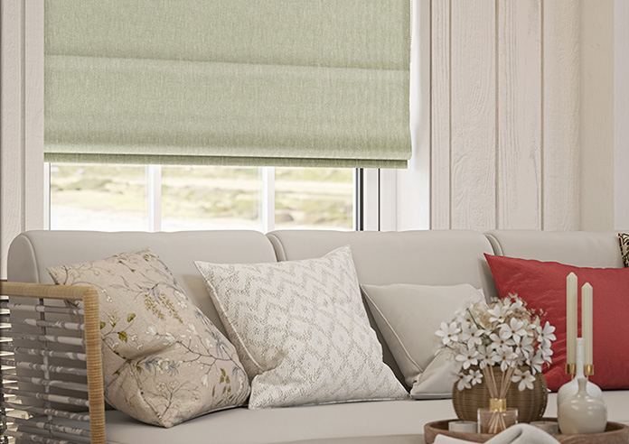 Delicate Chevron, Apple - Motorised Roman Blind - Image 5